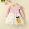 thumbnail image 1 of Yidarton Girls' Autumn Long Sleeve Jacket Dress Mosaic Mesh 2022 New Baby Princess Skirt Pink, 1 of 9