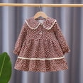 thumbnail image 1 of Yidarton Girls spring and autumn 2022 new temperament girl floral long-sleeved princess dress Korean version of the female baby skin-friendly breathable Red 100CM, 1 of 9