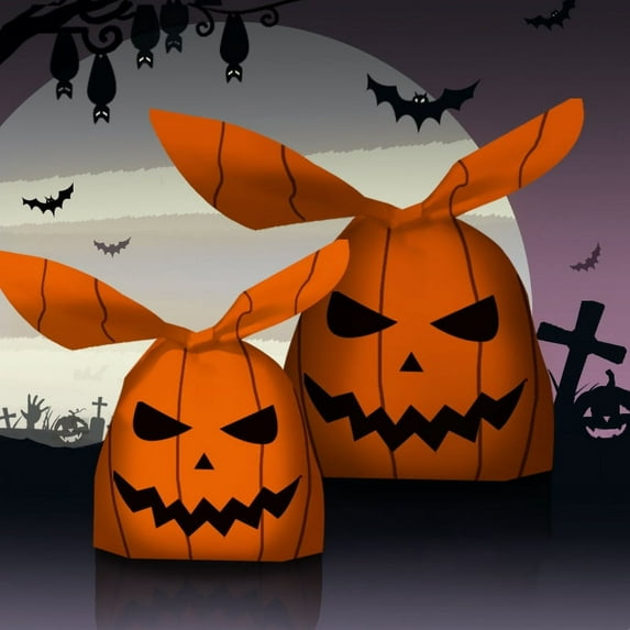 Yidarton Halloween Candy Bag Halloween Decoration Snack Bag Mummy Pumpkin Bat Pattern Candy Bag A Set of 50pcs