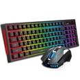 thumbnail image 1 of Yidarton  L99 Wireless Rechargeable 2.4G Keymouse Film Set Colorful Backlight Game Mouse RGB Backlight Keyboard, 1 of 11