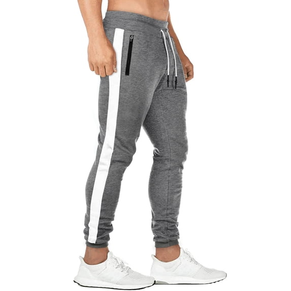 Yidarton Mens Joggers Sweatpants Slim Lightweight Track Pants Zipper Pockets