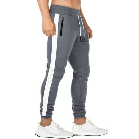 Yidarton Mens Joggers Sweatpants Slim Lightweight Track Pants Zipper Pockets