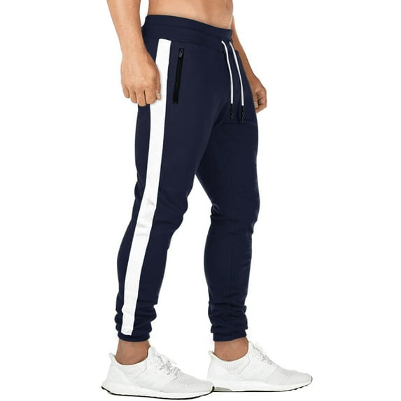 Yidarton Mens Joggers Sweatpants Slim Lightweight Track Pants Zipper Pockets