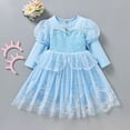 thumbnail image 1 of Yidarton New Frozen Princess Elsa Dress Girls' Autumn Long Sleeve Elsa Dress Children's Dress, 1 of 12