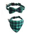 thumbnail image 1 of Yidarton New Plaid England Two-Piece Bow Cat Collar Triangle Neck Set green suit, 1 of 6