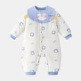 thumbnail image 1 of Yidarton Newborn Clothes Baby Jumpsuit Winter Warm Ha Jacket Padded Cotton Jacket Go Out Hug Clothes Climbing Clothes Blue Penguin, 1 of 9