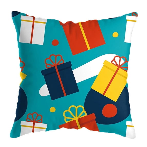 Yidarton Printing Pattern Christmas Pillow Case Short Plush Pillowcase Cartoon Printed Sofa Cushion Cover