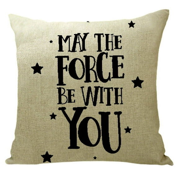 Yidarton Simple Linen Pillowcase Christmas Letter Printed Pillow Case Car Sofa Cushion Cover