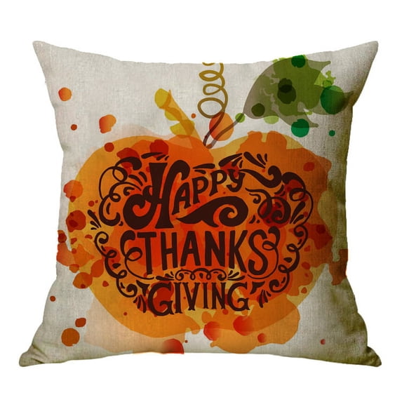 Yidarton Thanksgiving Pillowcase Car Living Room Sofa Cushion Cover Printing Pattern Linen Pillow Case