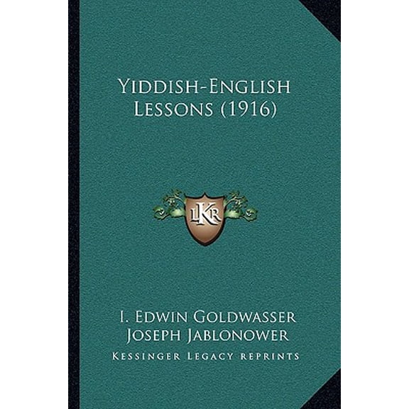 Yiddish-English Lessons (1916) (Paperback)
