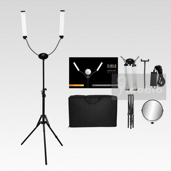 Yidoblo FX-480II 50W 3200-5500K LED Adjustable Double-Arm Fill Light Studio Kit For Beauty Vlogging Food Photography