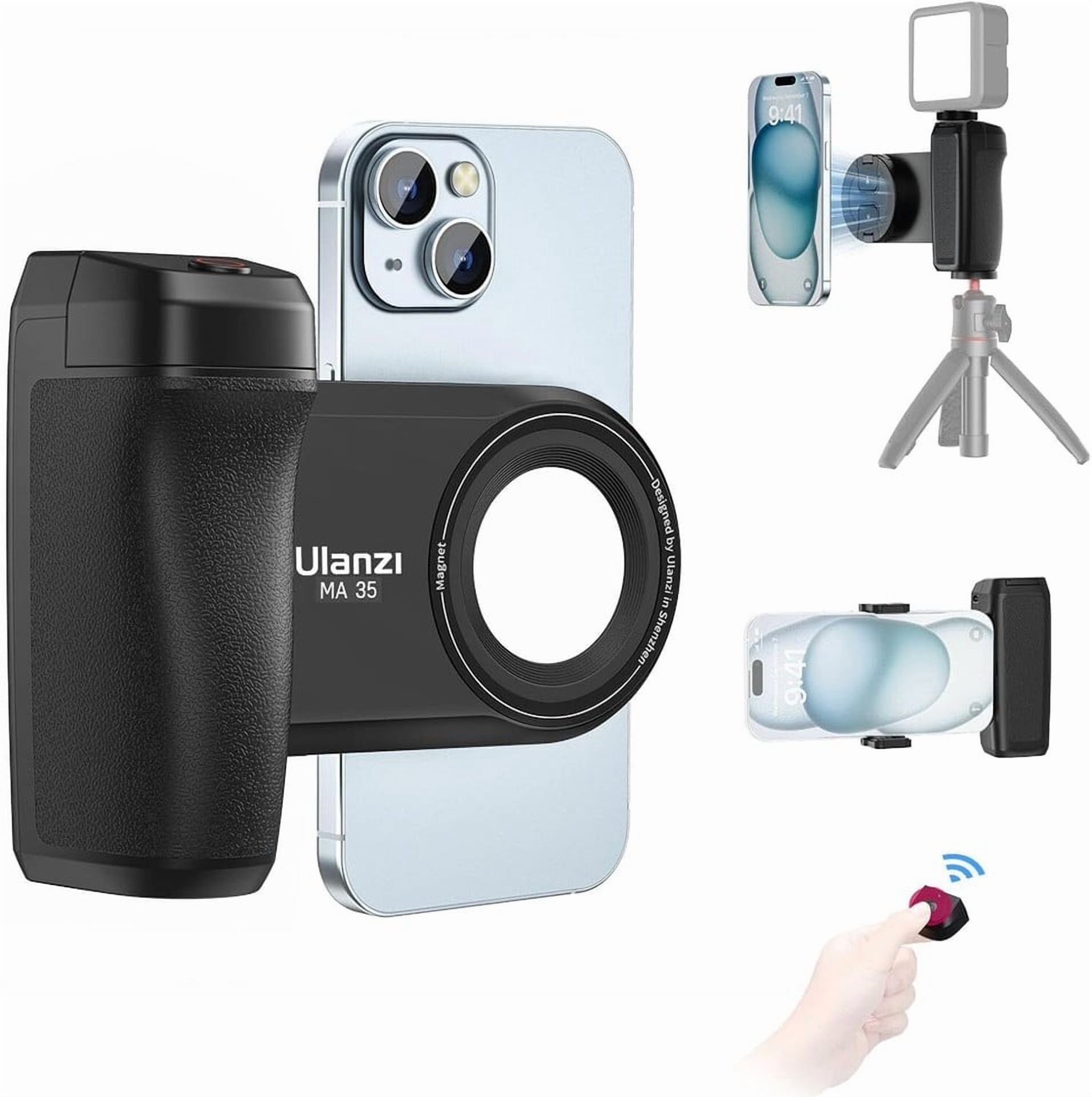 Ulanzi Selfie Phone Tripod Mount MA35 2 in 1 Camera Grip Handle Holder for Smartphone Video Shooting
