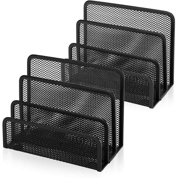 YiePhiot Desktop Mail Organizer 2 Packs Small File Letter sorter for Any Home or Office Desk File Organizer Mail Sorter(6.7''3''5.2'')