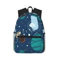 thumbnail image 1 of Yield Alpaca Astronaut in Space Print Backpack for Women Men, Lightweight Casual Travel Daypack, Classic Basic College Backpack, Middle School Bag, 1 of 5