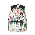 thumbnail image 1 of Yield Alpaca Flower Print Backpack for Women Men, Lightweight Casual Travel Daypack, Classic Basic College Backpack, Middle School Bag, 1 of 5