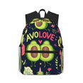thumbnail image 1 of Yield Avocado Love Print Backpack for Women Men, Lightweight Casual Travel Daypack, Classic Basic College Backpack, Middle School Bag, 1 of 5