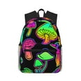 thumbnail image 1 of Yield Bright Mushrooms Print Backpack for Women Men, Lightweight Casual Travel Daypack, Classic Basic College Backpack, Middle School Bag, 1 of 1