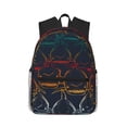 thumbnail image 1 of Yield Cartoon Sharks Print Backpack for Women Men, Lightweight Casual Travel Daypack, Classic Basic College Backpack, Middle School Bag, 1 of 5
