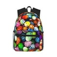 thumbnail image 1 of Yield Easter Eggs2 Print Backpack for Women Men, Lightweight Casual Travel Daypack, Classic Basic College Backpack, Middle School Bag, 1 of 5
