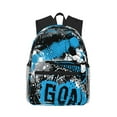 thumbnail image 1 of Yield Football Time Print Backpack for Women Men, Lightweight Casual Travel Daypack, Classic Basic College Backpack, Middle School Bag, 1 of 5