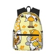 thumbnail image 1 of Yield Garden Honeybee Gnomes Print Backpack for Women Men, Lightweight Casual Travel Daypack, Classic Basic College Backpack, Middle School Bag, 1 of 5