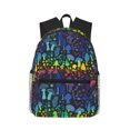 thumbnail image 1 of Yield Magical Mushrooms and Flowers Print Backpack for Women Men, Lightweight Casual Travel Daypack, Classic Basic College Backpack, Middle School Bag, 1 of 5