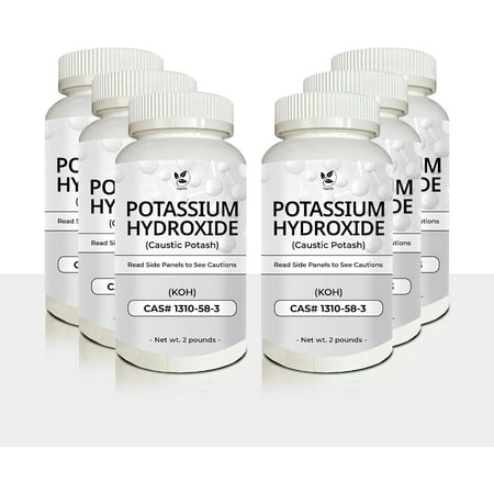 Yield RX Potassium Hydroxide (Caustic Potash) (KOH) - 2lb - Chemical | Pack of 6