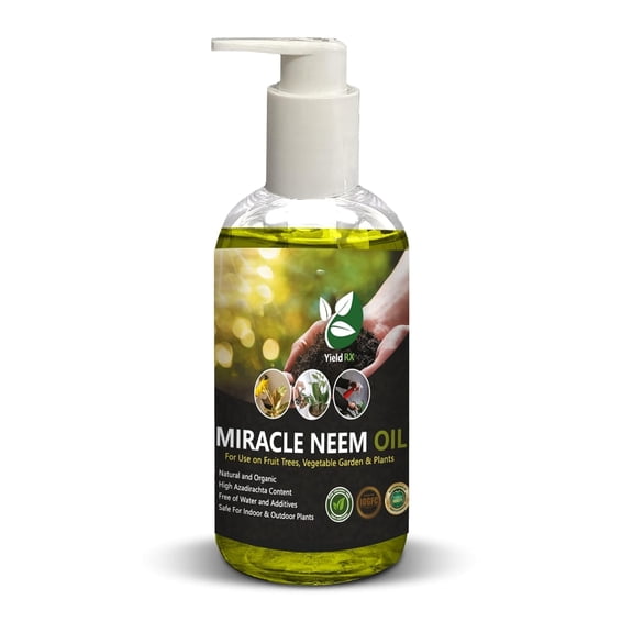 Yield Rx's 100% Pure Cold Pressed Concentrated Neem Oil for Indoor and Outdoor Plants and Vegetables (16 Oz)