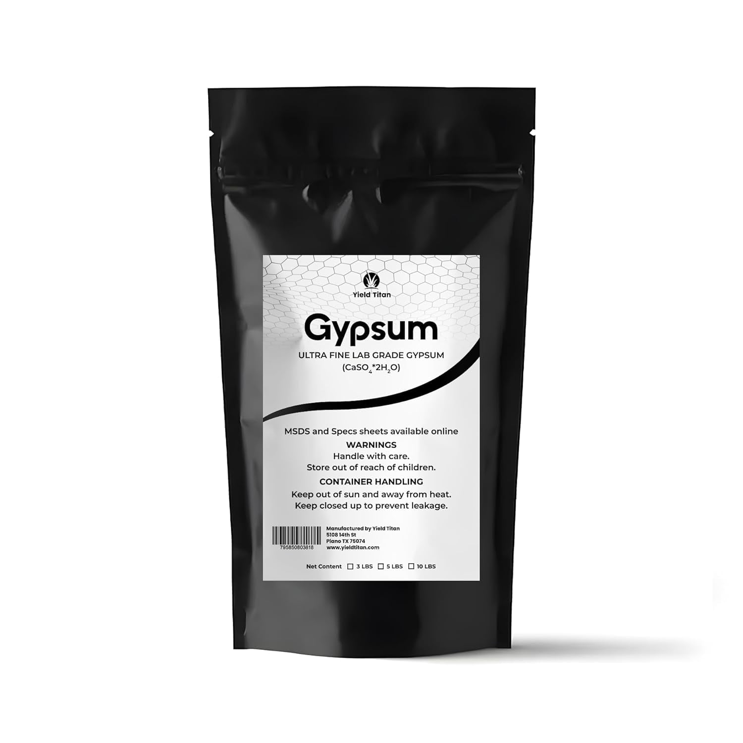 Yield Titan Soil Enhancer - Organic Gypsum for Indoor and Outdoor palant - Calcium Sulfate (1, Pounds)
