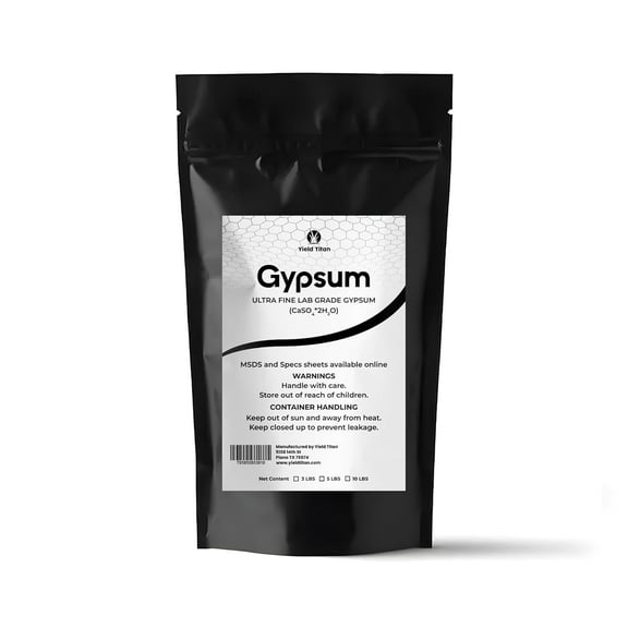 Yield Titan Soil Enhancer - Organic Gypsum for Indoor and Outdoor palant - Calcium Sulfate (5, Pounds)