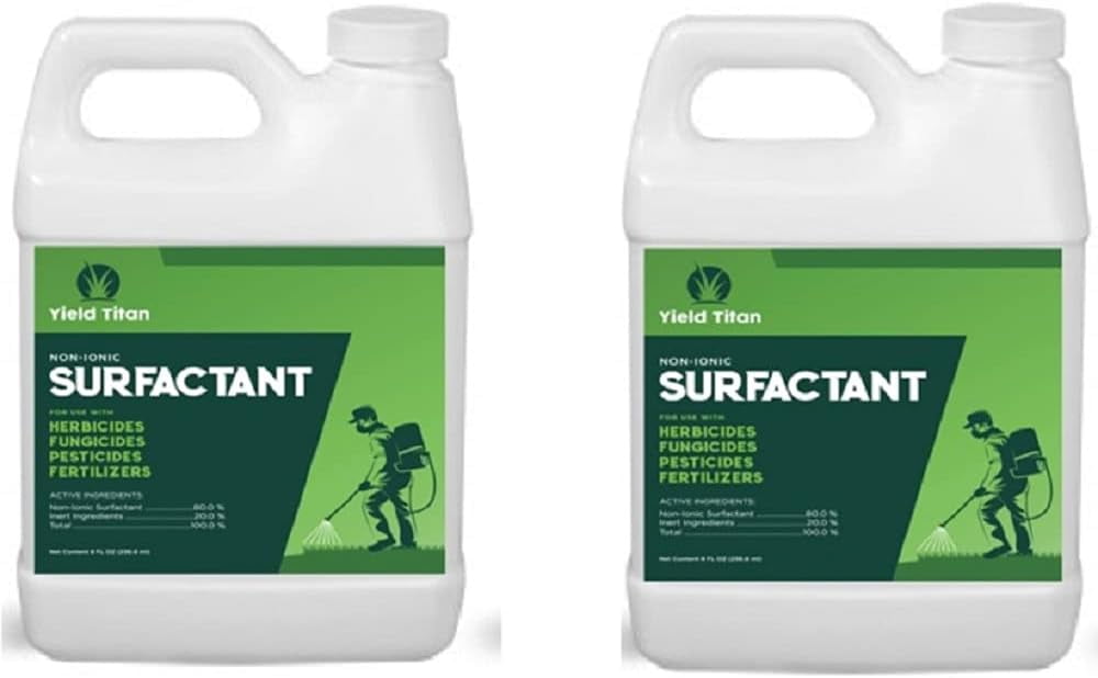 Yield Titan's Non-Ionic 80/20 Surfactant for Herbicides, Pesticides,  Fertilizers and Fungicides to Increase Product Penetration 2 Pack of 8oz  (16) - Walmart.com