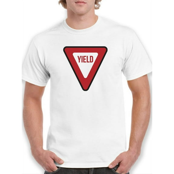 Yield Warning T-Shirt Men -Smartprints Designs, Male x-Large