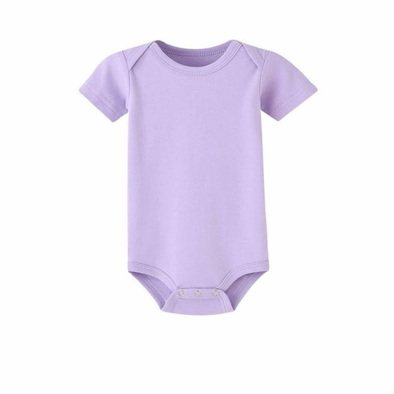 Yievot 0-24M Newborn Summer Baby Boy Girl Rompers Bodysuit Short Sleeve Solid onesie T-Shirt Jumpsuit Playsuit Outfit Clothes for Toddler Boy 2024 Toddler Girl Boy Clothes on Clearance
