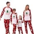 thumbnail image 1 of Yievot 2 Piece Family Christmas Pajamas Matching Sets PJ's Sleepwear Christmas Trees Graphic Printed Shirts and Plaid Pants Festival Party Sleepwear, 1 of 5