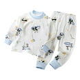 thumbnail image 1 of Yievot 2Pcs Fall Unisex Baby Clothes Cute Printed Long Sleeve Sleepwear Playwear Soft Baby Boy's Clothing Playsuit Playset Pajamas Baby Boy Gifts on Clearance, 1 of 3