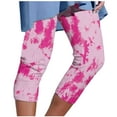 thumbnail image 1 of Yievot Capris Pants for Women Loose Elastic Waist Summer Savings Clearance Womens Workout Tights Cropped Pants Floral Printing Casual Beach Pants M, 1 of 5