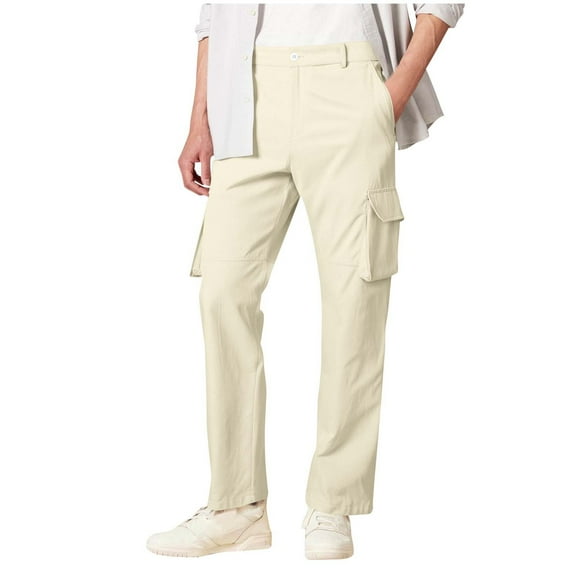 Yievot Cargo Pants for Men - Stretchable, Casual Regular Fit Cargo Work Pants - 6 Pocket Outdoor Mens Work Pants