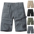 thumbnail image 1 of Yievot Cargo Shorts for Men 7 Inch Inseam Casual Elastic Waist Outdoor Quick Dry Shorts with Pockets, 1 of 4
