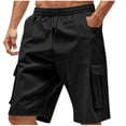 thumbnail image 1 of Yievot Cargo Shorts for Men 7 Inch Inseam Drawstring Elastic Waist Casual Outdoor Shorts with Multi Pockets, 1 of 7
