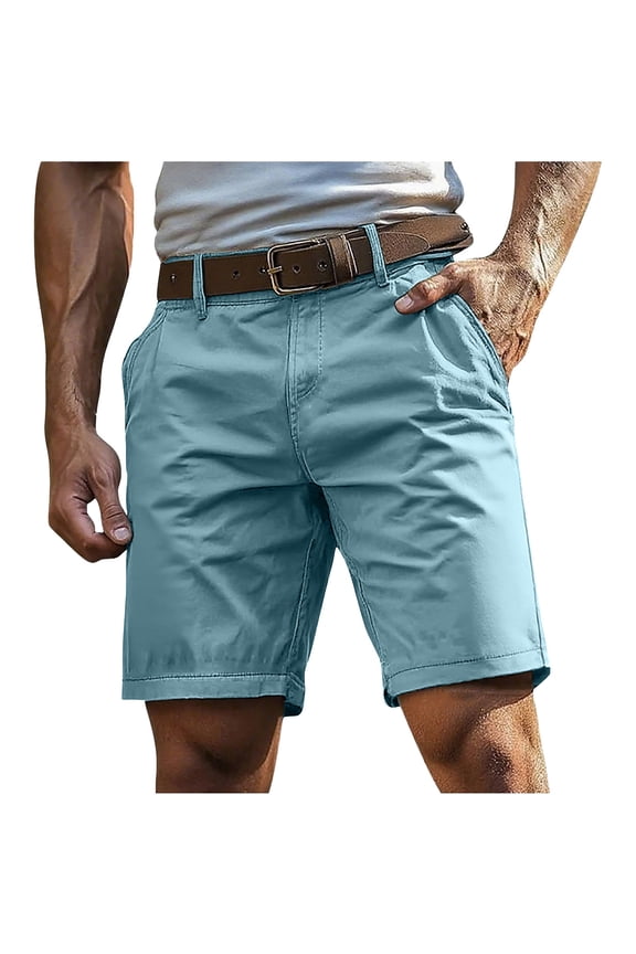 Cargo Shorts for Men 7 Inch Inseam Relaxed Fit Elastic Waist Mens Outdoor Hiking Shorts with Pockets