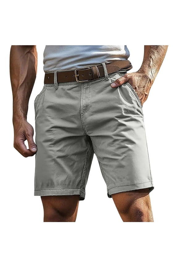 Cargo Shorts for Men 7 Inch Inseam Relaxed Fit Elastic Waist Mens Outdoor Hiking Shorts with Pockets