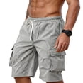 thumbnail image 1 of Yievot Cargo Shorts for Men Casual Drawstring Elastic Waist Summer Workout Gym Shorts with Pockets, 1 of 7