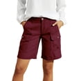 thumbnail image 1 of Yievot Cargo Shorts for Women Button Multi Pockets Summer Outdoor Hiking Travel Shorts, 1 of 7
