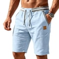thumbnail image 1 of Yievot Casual Shorts for Men Drawstring Elastic Waist Knee Length Summer Vacation Travel Shorts, 1 of 6