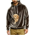 thumbnail image 1 of Yievot Cat Pouch Hoodies for Men Velvet Dog Sweatshirts Loose Casual Pet Carrier Pullover Pet Holder Long Sleeve Tops, 1 of 5