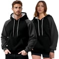 thumbnail image 1 of Yievot Color Block Hoodies for Women Men Long Sleeve Hooded Sweatshirts Unisex Casual Pullover Tops with Pocket, 1 of 8