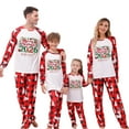 thumbnail image 1 of Yievot Family Christmas Pajamas Matching Sets Printed Long Sleeve Shirts and Plaid Pants 2 Piece Soft Loungewear Pjs Set, 1 of 6