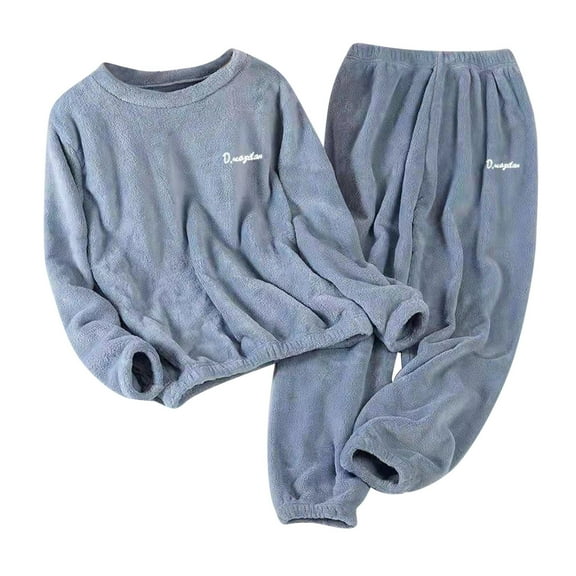 Maplenight Fleece Pajamas for Women Set Thermal Winter Fuzzy Sherpa Pjs Long Sleeve Tops and Soft Joggers 2 Piece Cozy Fall Sleepwear Lounge Sets