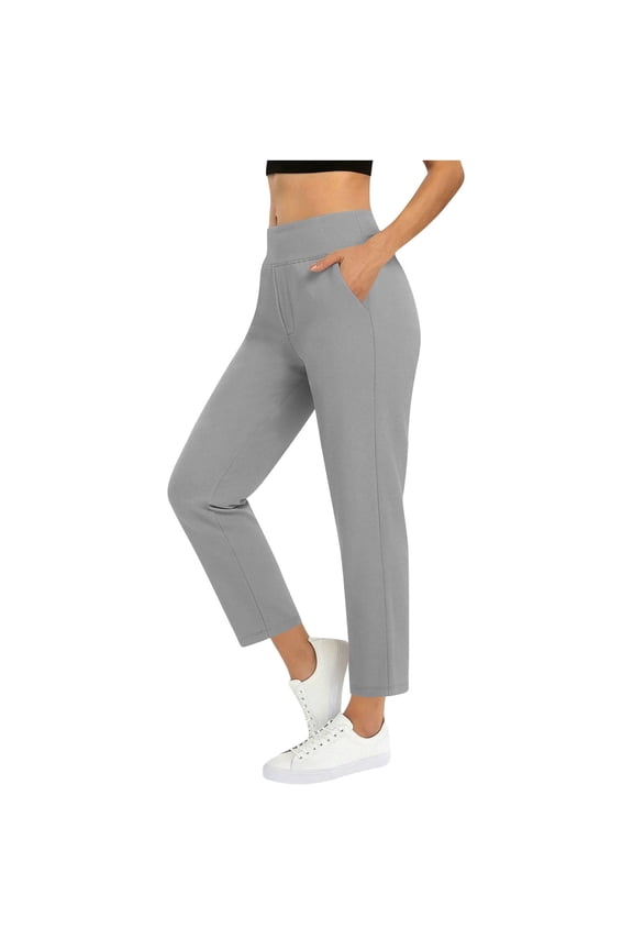 Golf Pants for Women Stretch Work Ankle Pants High Waist Casual Pants with Pockets for Yoga Sport Travel