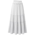 thumbnail image 1 of Yievot High Waist Maxi Skirts for Women Casual Flowy Tiered Pleated Ruffle Long Skirts Summer Beach Boho Skirt with Pockets, 1 of 2
